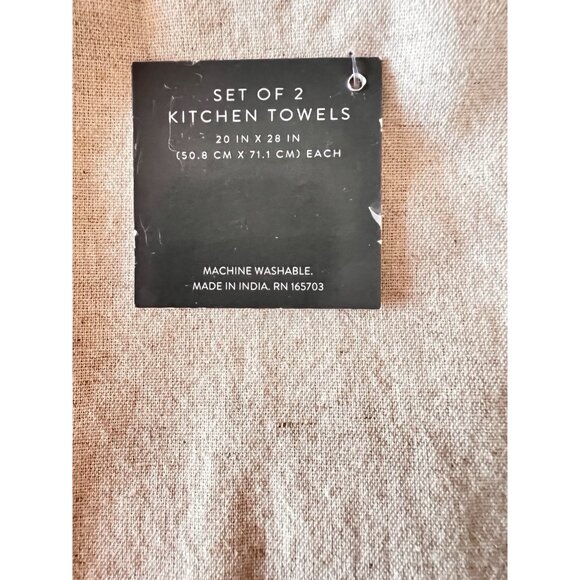 NEW Set 2 Kitchen Towels BEADED CHERRIES & Solid Red MAISON HOME 100% Cotton - Picture 5 of 5